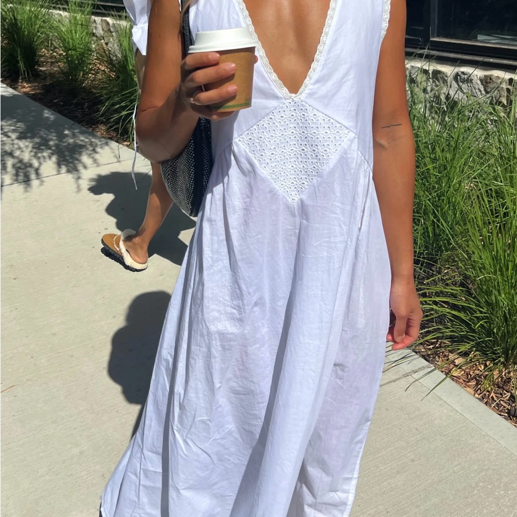 Laneway White Sleeveless Maxi Dress — image 3 of 4